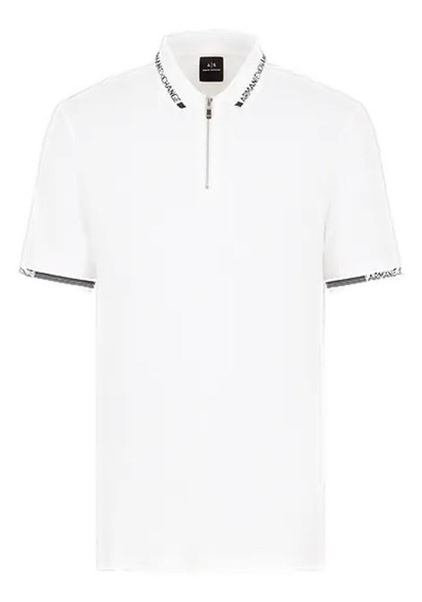 Polo regular fit in piquet con logo a nastro ARMANI EXCHANGE | polo shirts | 3DZFLH ZJM5Z1116